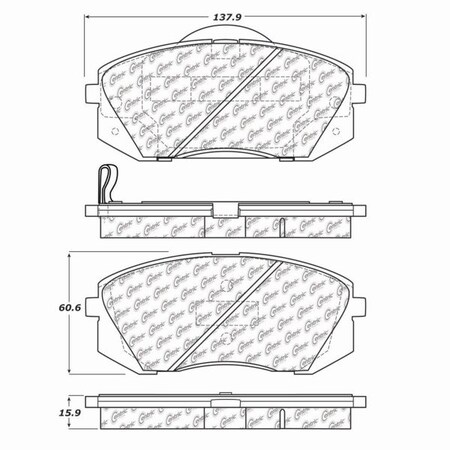 Centric Parts Centric Premium Pads, 300.12950 300.12950